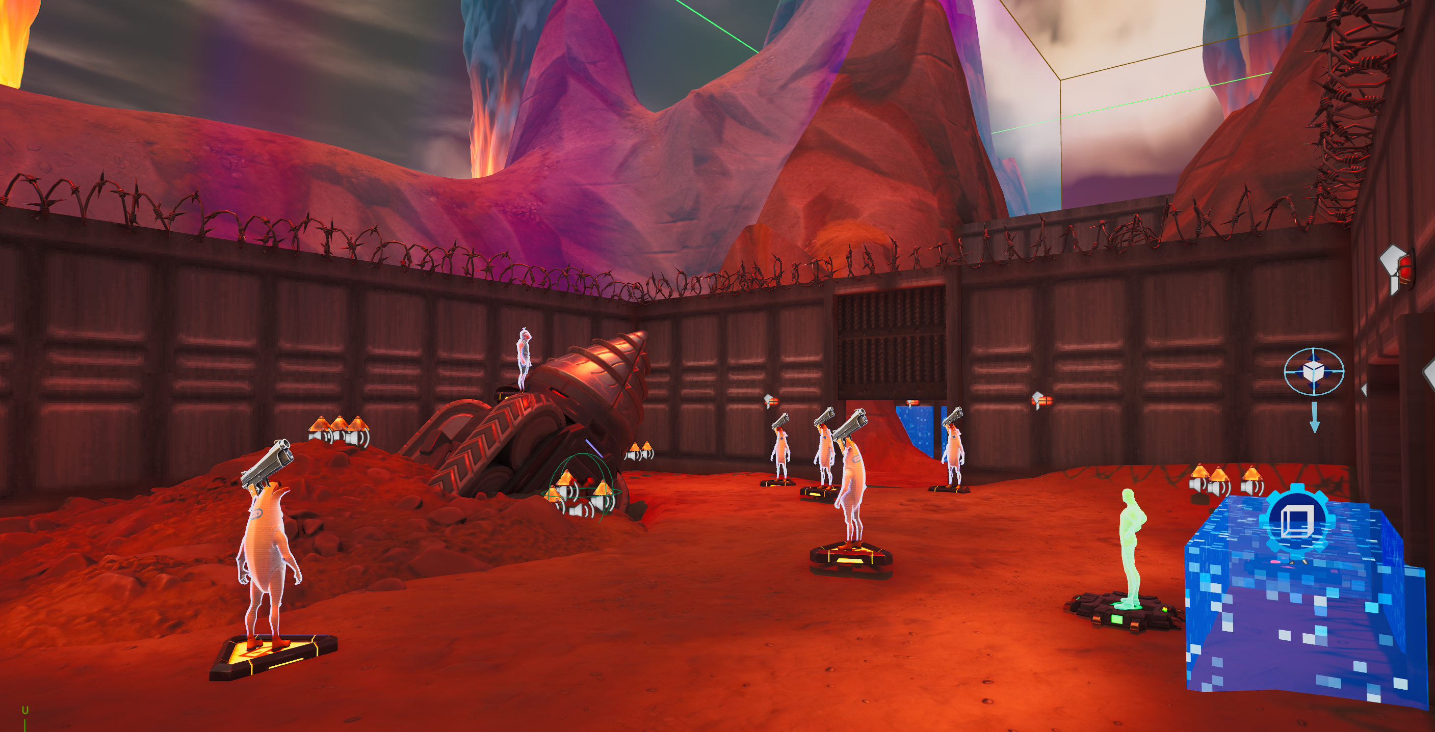 Peely agent spawns and pickups placed in UEFN